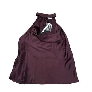 NWT Noisy May halter burgundy summer top Small